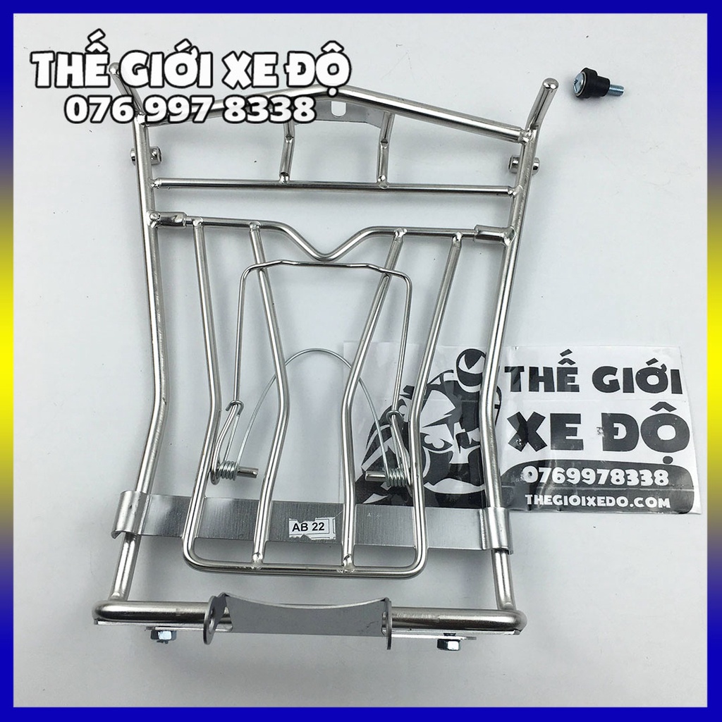 Gác baga AB 160 125 cc 2023 inox - baga móc yên xe Air Blade