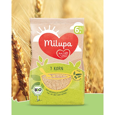 Bột ăn dặm hữu cơ gồm 7 loại ngũ cốc - Milupa 180g