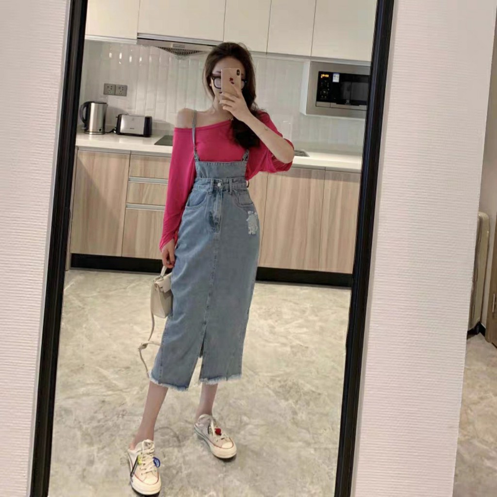 [Order] SET yếm bò + ÁO phong cách ulzzang | BigBuy360 - bigbuy360.vn