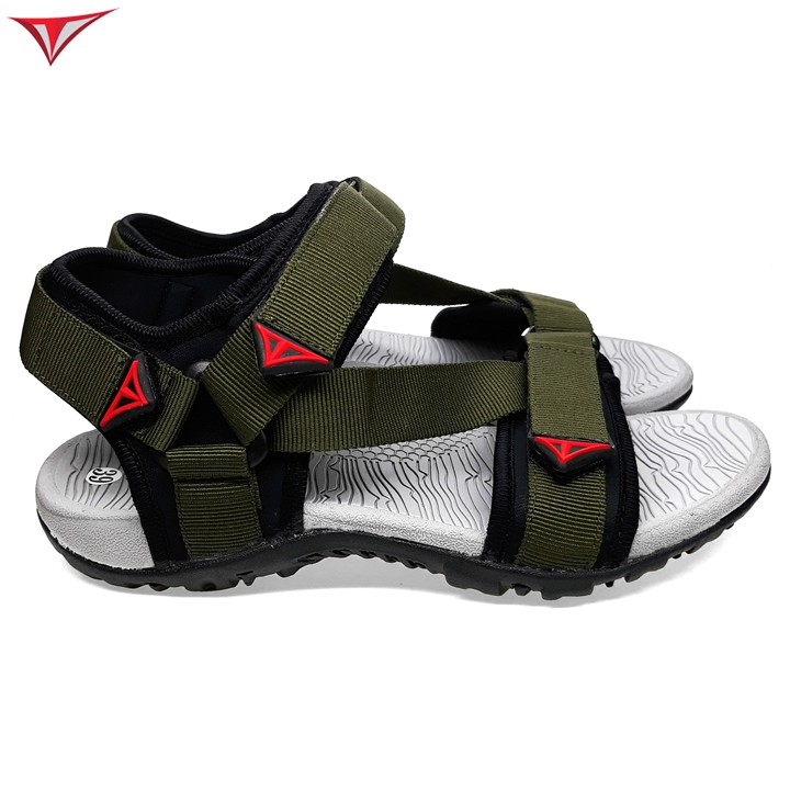 Giày Sandal Việt Thủy Quai Chéo Nam Nữ Xanh Rêu - VT017