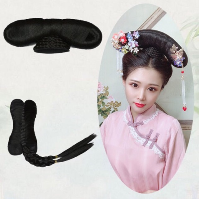 Bộ tóc giả cổ trang kiểu nhà Thanh