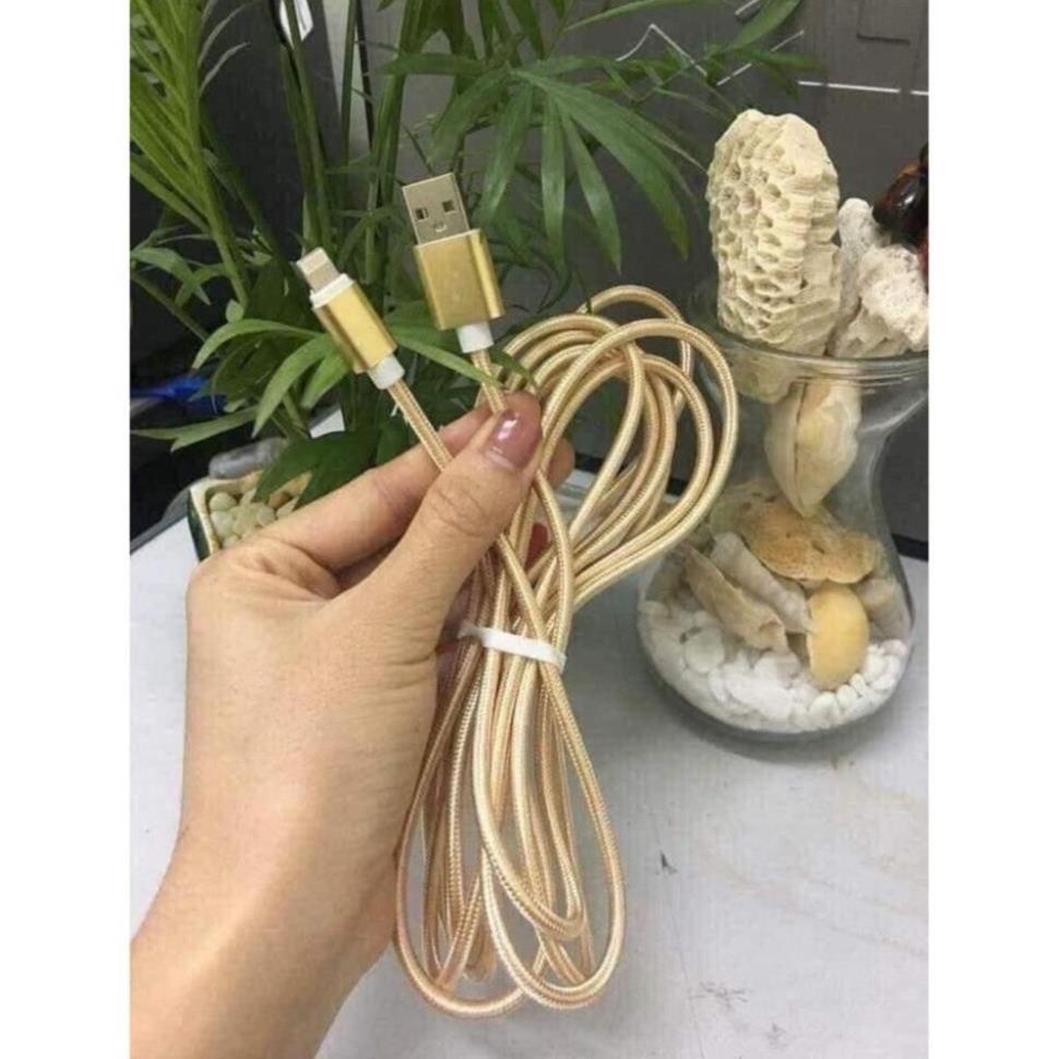 Dây Sạc IPhone, Cáp Sạc IPhone SamSung Dài 3M Bọc Dù Siêu Bền, Sạc Nhanh Chống Gãy Đứt