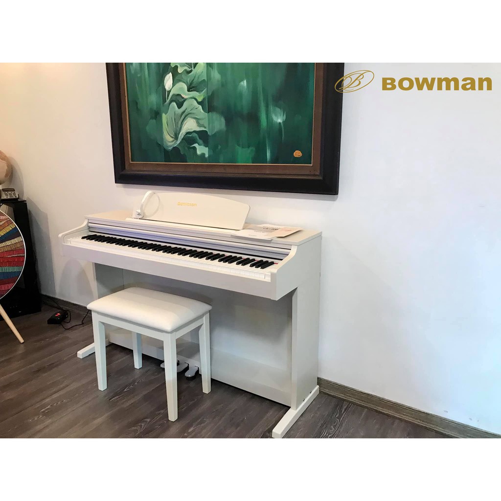 PIANO ĐIỆN MỚI BOWMAN CX200 màu trắng cho bé gái học đàn mùa dịch