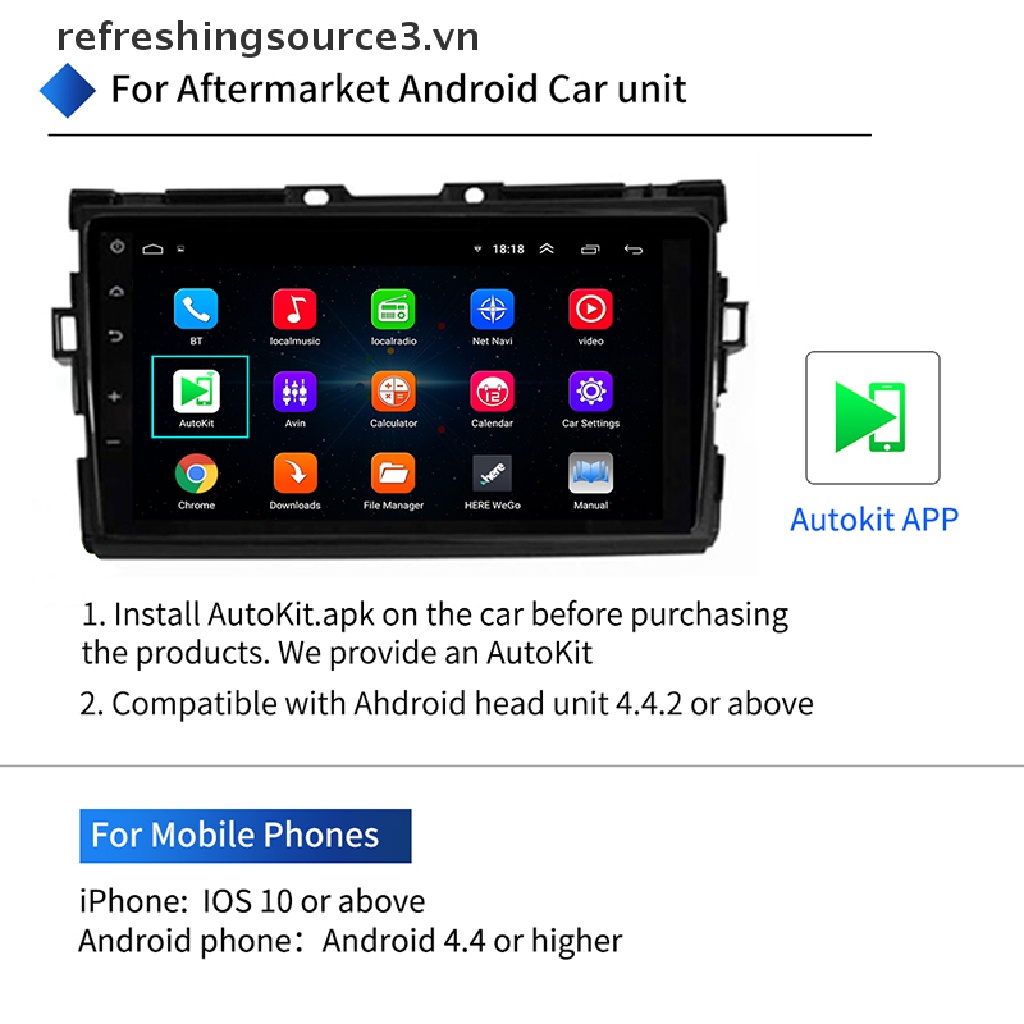 Usb Dongle Kết Nối Xe Hơi Tự Động Thông Dụng Cho IOS Android CarPlay