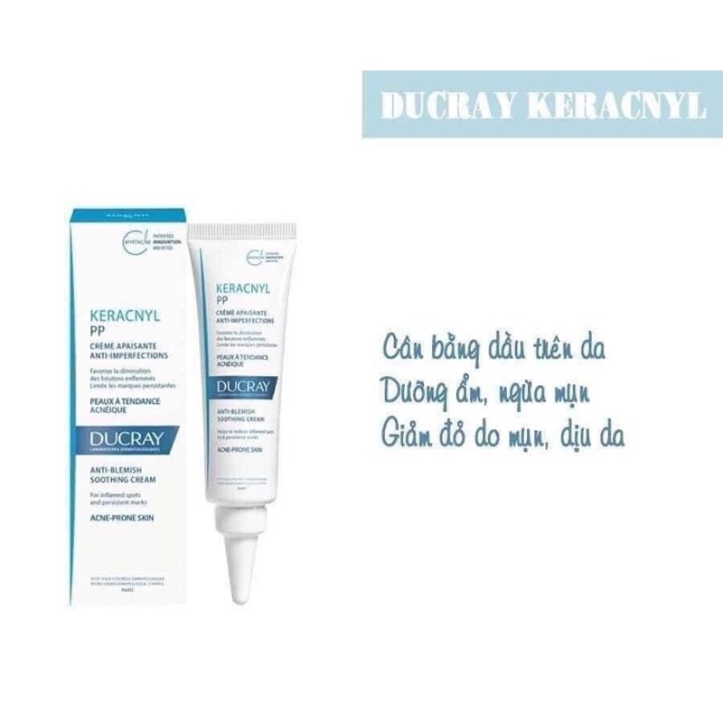 Kem Dưỡng Cân Bằng Dầu Và Giảm Mụn Ducray Keracnyl PP 30ml