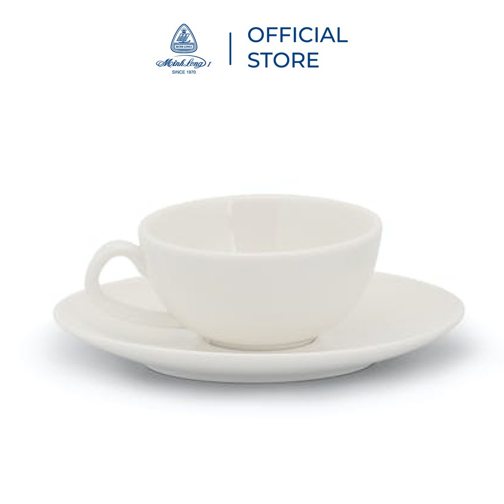 Bộ Ấm Trà Sứ Minh Long 0.47 L - Anna Elip - Trắng Ngà