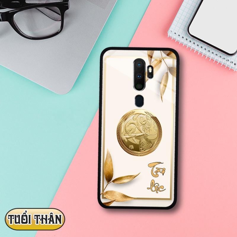 Ốp lưng kính 3D 12 con giáp - oppo A5 2020/ A9 2020