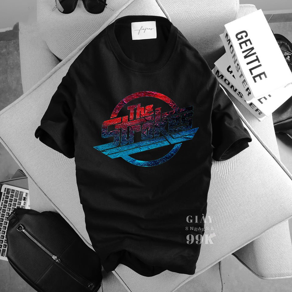 ÁO THUN UNISEX 'THE STROKES'' MÀU ĐEN CAO CẤP SIÊU HOT 2020