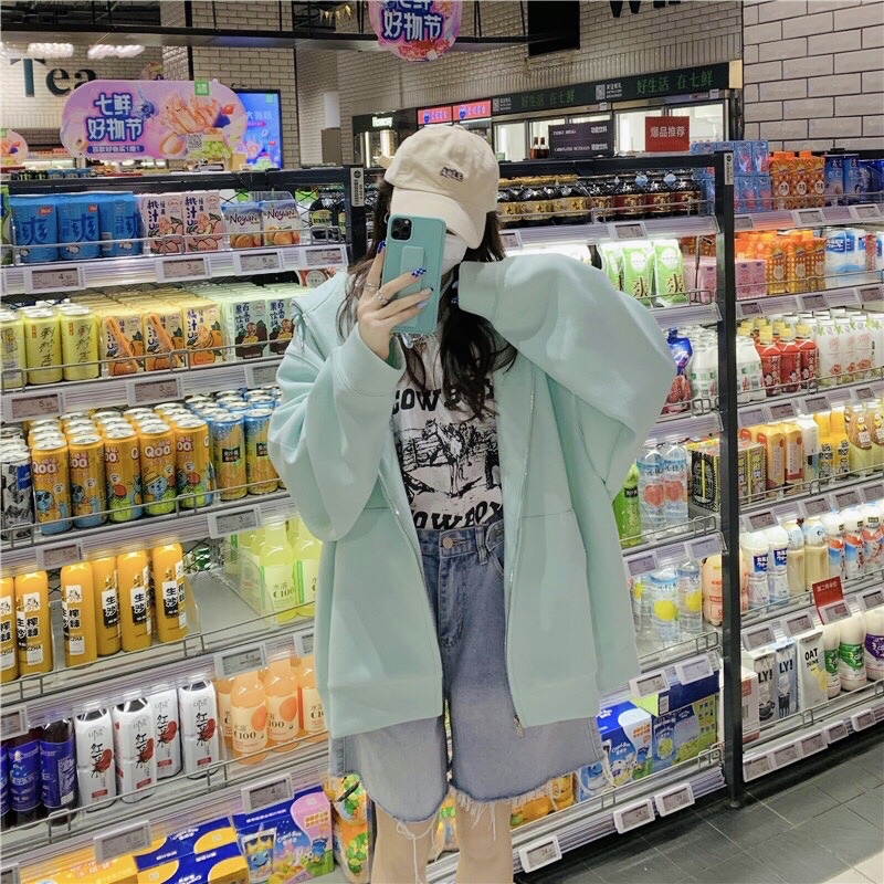 Áo khoác nỉ mỏng có mũ mẫu 2021 ☁️