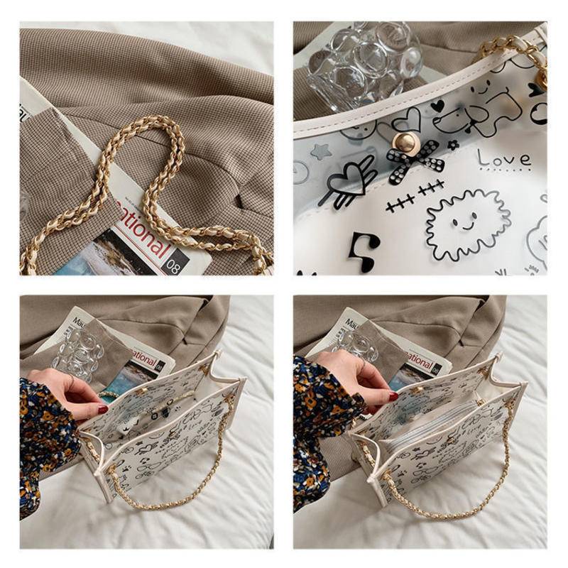 Túi Xách Tay/Đeo Vai Hình Vuông Nhỏ Trong Suốt Thời Trang Xuân Hè Dành Cho Mẹ Bỉm Sữa 2022