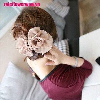 Kẹp Tóc Hoa Hồng Vải Chiffon Thời Trang