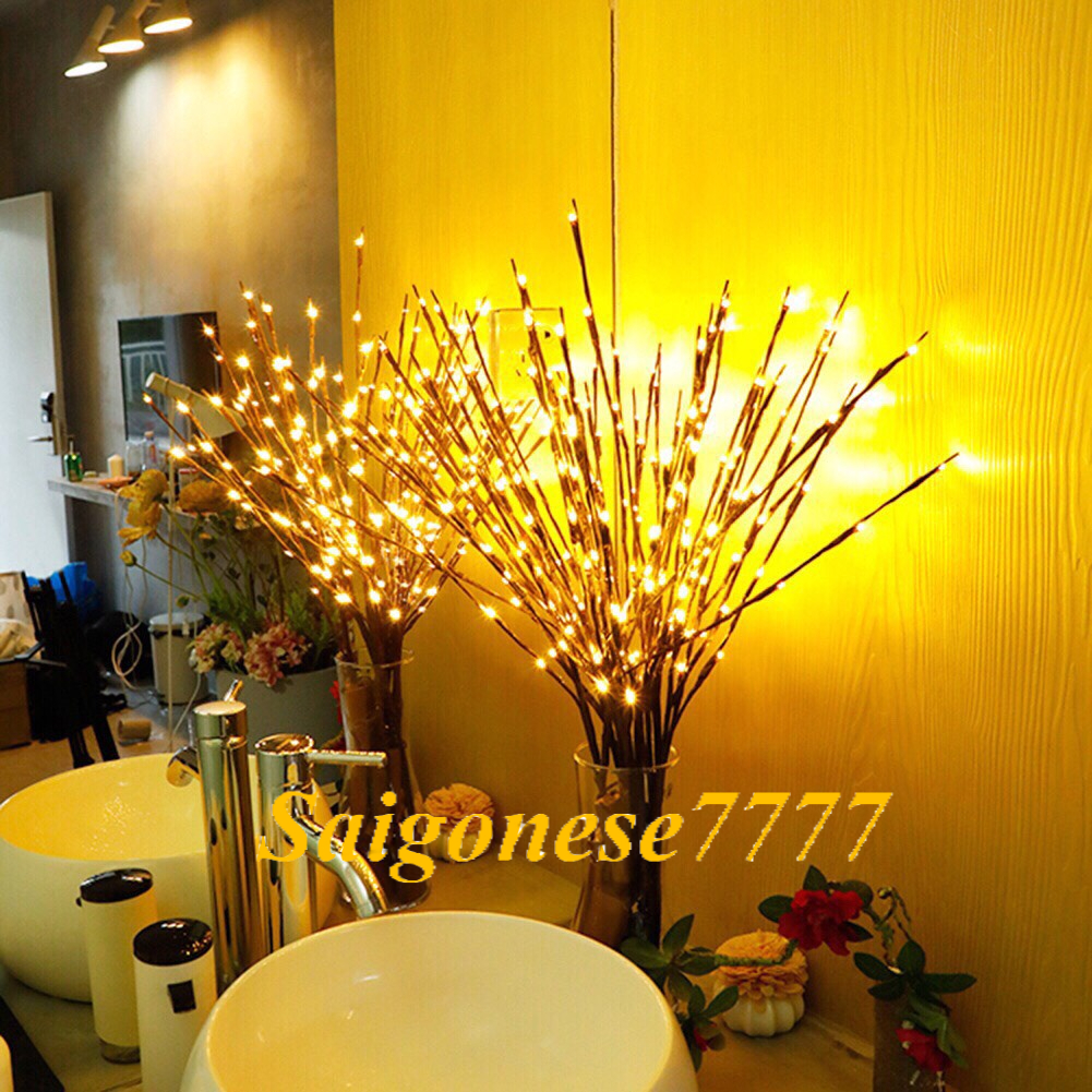 (Tặng Kèm Pin) Dây Đèn Led Đom Đóm Fairy Light Trang Trí Decor Quấn Cây Noel Lễ Tết Chỉnh Đèn Chớp Nháy/Đứng Yên