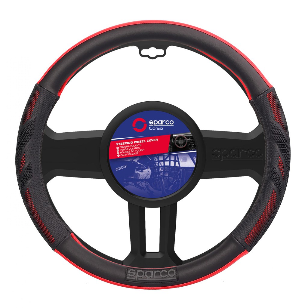 Bọc vô lăng cao cấp dành cho nhiều loại xe hơi  Sparco Chính Hãng mã 100RD 100BK