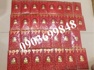 Bao lì xì Thần Tài mạ vàng