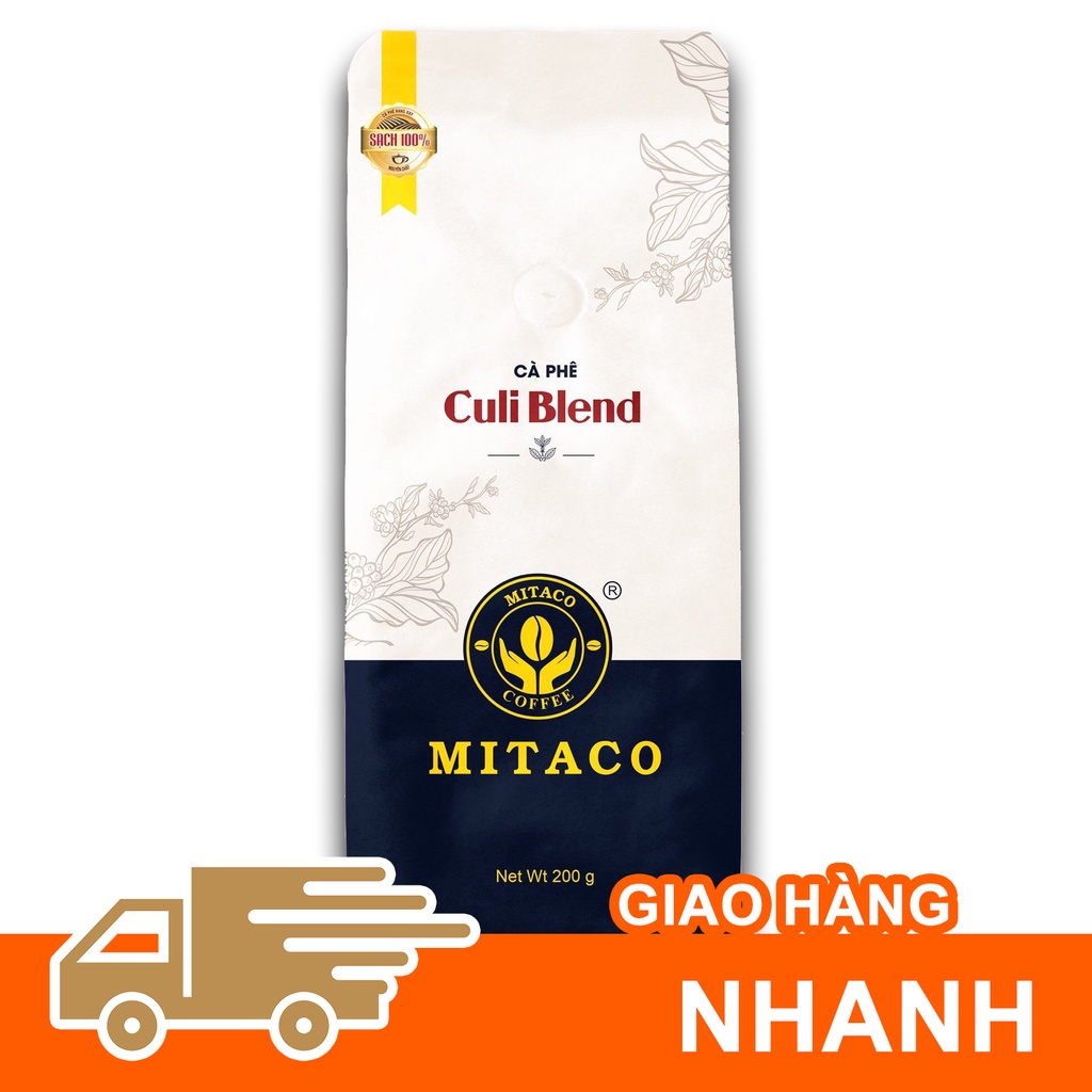 Cà phê Robusta Culi nguyên chất MITACO COFFEE (Gói 200g)