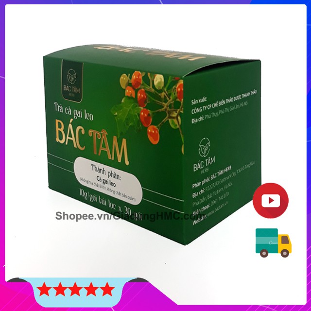 [Bán Sỉ và Lẻ] Trà Cà Gai Leo BÁC TÂM Túi Lọc  - Giải Độc Gan, Mát Gan, Giải Rượu, Cà Dây, Extra Loại 1 Giá Gốc Rẻ Nhất