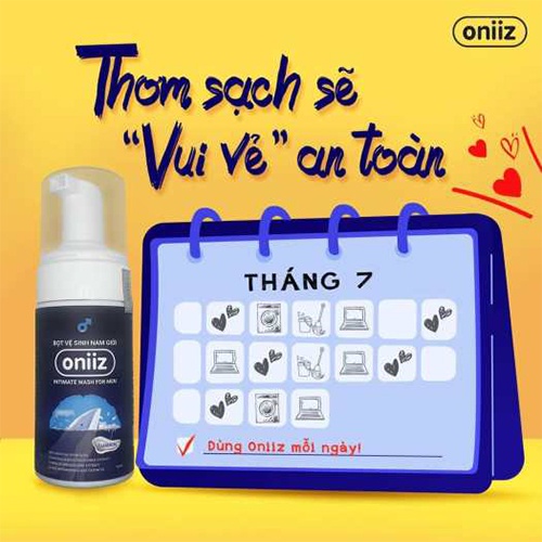 ✅  Bọt vệ sinh nam giới Oniiz 100ml Có Che Tên, Dung Dịch Vệ Sinh Oniiz