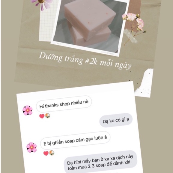 [HOT SALE] Soap GẠO trắng da dành cho body + TẶNG KÈM TÚI ĐỰNG SOAP