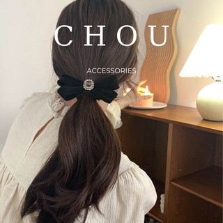 Kẹp Tóc, Buộc Tóc Nơ Đính Đá Vuông | CHOU ACCESSORIES |