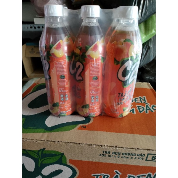 C2 vị Đào Hồng Trà chai 455ml x 6 chai | BigBuy360 - bigbuy360.vn