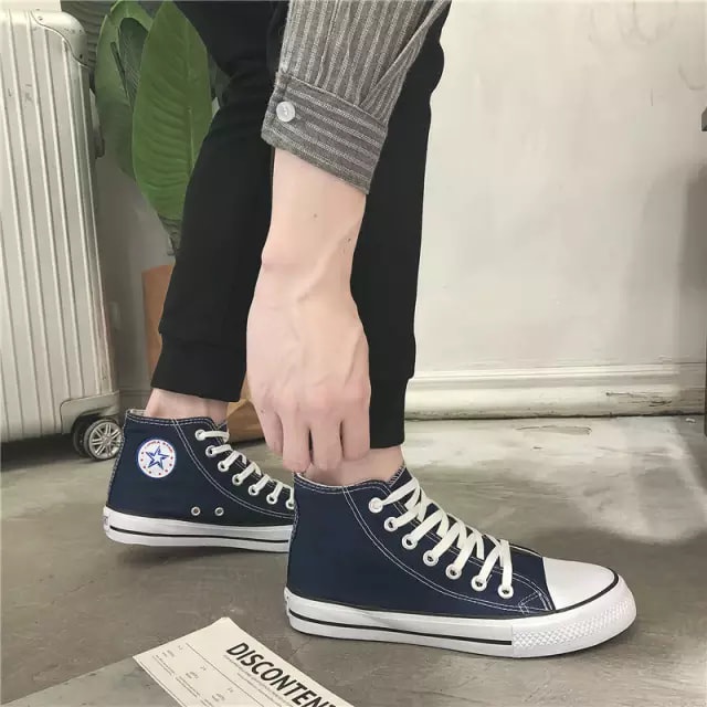 Giầy Thể Thao CONVERSE [ Full Box ] Xanh Nam Nữ [ Cổ Thấp - Cổ Cao ] . Sneaker CV Mới