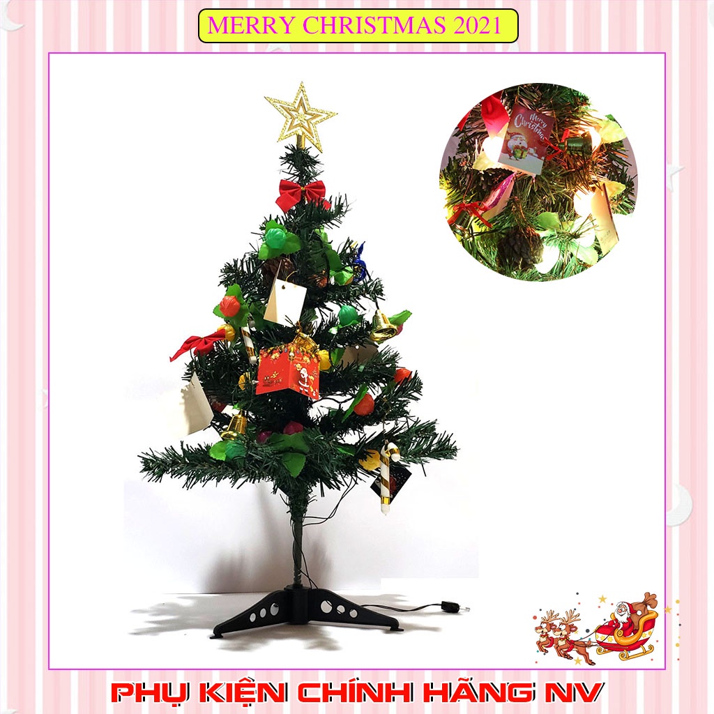 Cây Thông Noel 60CM Đầy Đủ Phụ Kiện Trang Trí Cực Đẹp