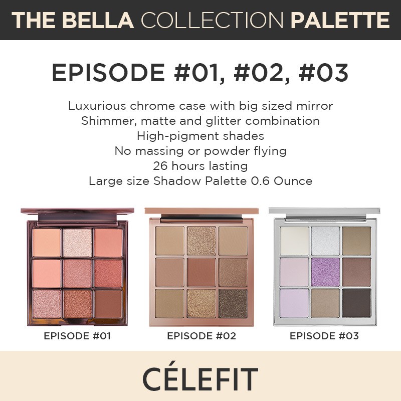 Bảng phấn mắt Celefit The Bella Collection 17g | BigBuy360 - bigbuy360.vn