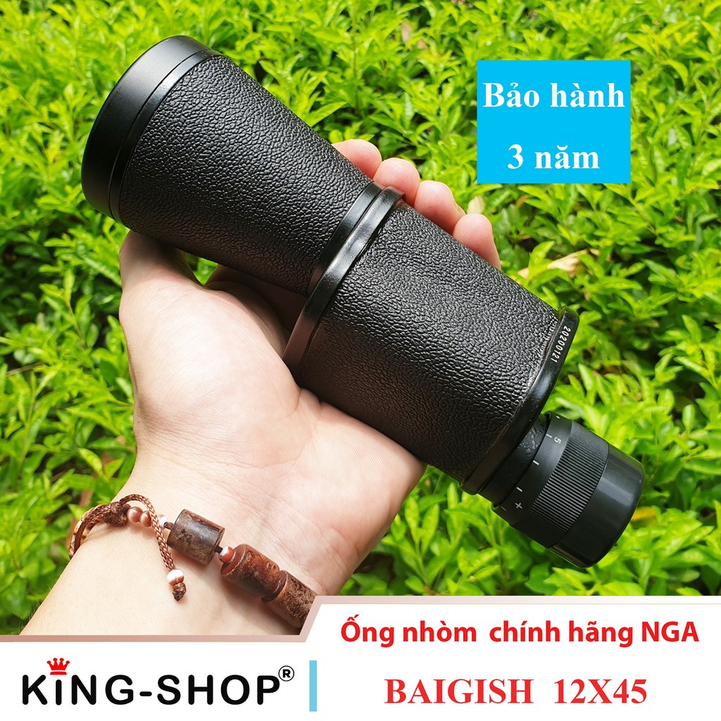 Ống nhòm 1 mắt Baigish 12x45 cao cấp giá rẻ chính hãng quân sự NGa - Nhìn xa sắc nét, du lịch đi rừng