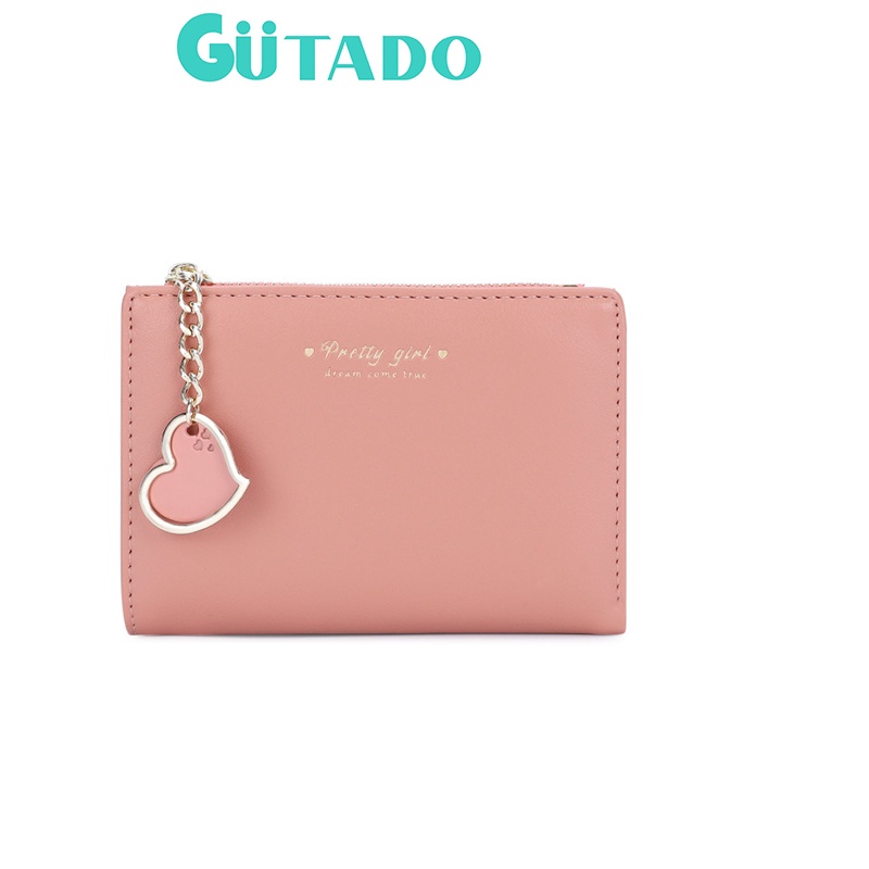 Ví Nữ Ngắn Mini Cầm Tay PERFECT FOR YOU Gập 2 Nhỏ Gọn Móc Khóa Trái Tim Dễ Thương Cực Đẹp Giá Rẻ TL06 - GUTADO