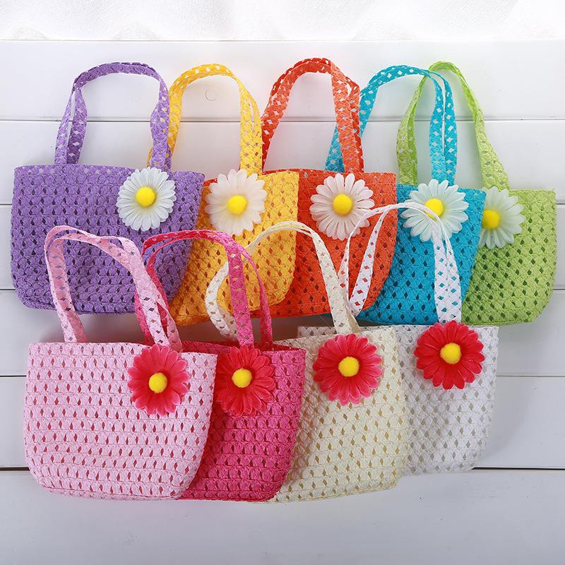 Bộ 2 Sản Phẩm Nón Rơm + Túi Xách Tay Kiểu Công Chúa Cho Bé Gái