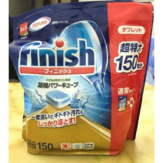 Viên Rửa Bát Finish 150 Viên(Nhật) dùng rửa chén ly cho máy