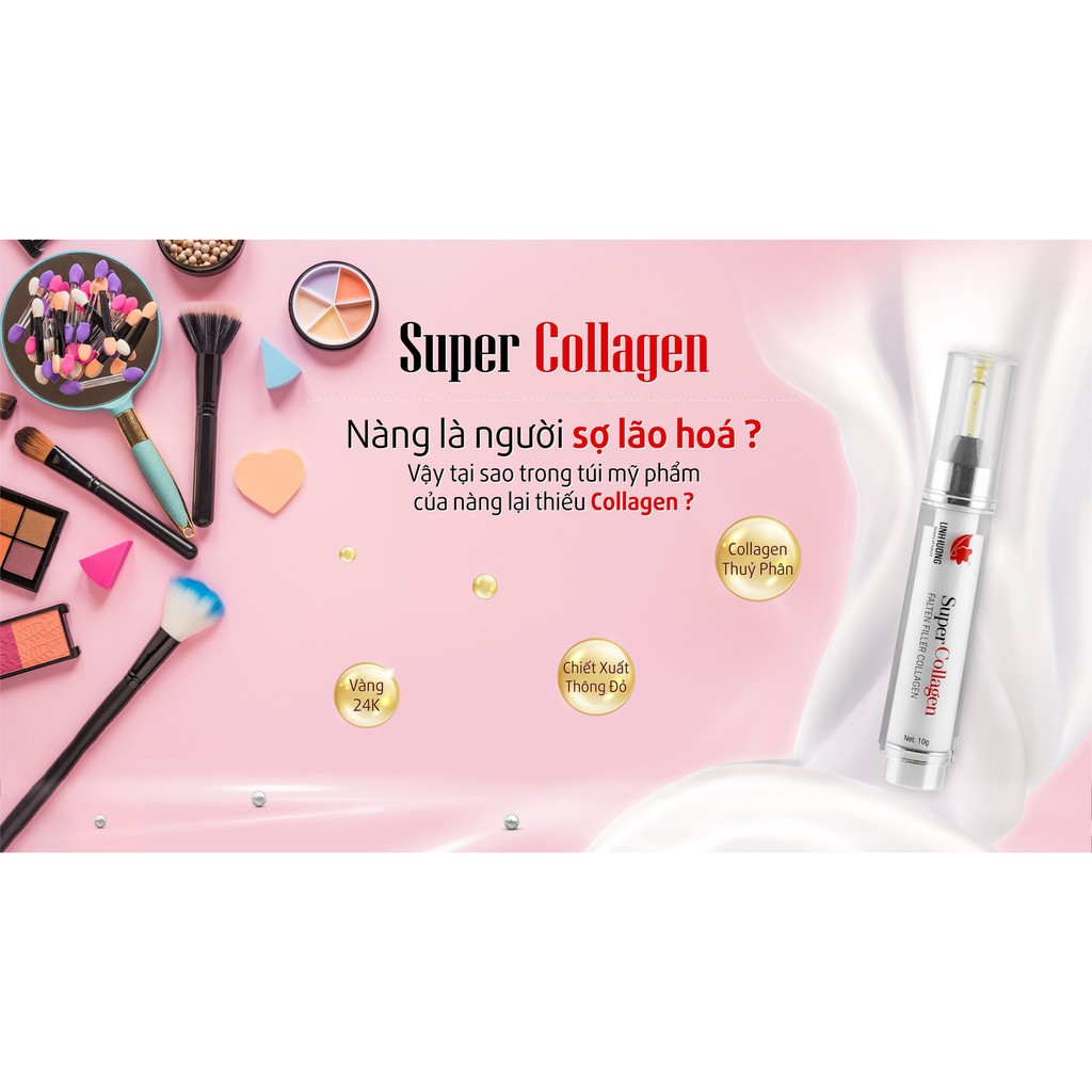 Super Collagen Linh Hương Chống Lão Hóa làm mờ vết nhăn khiến da căng mịn màng tươi trẻ 10ml