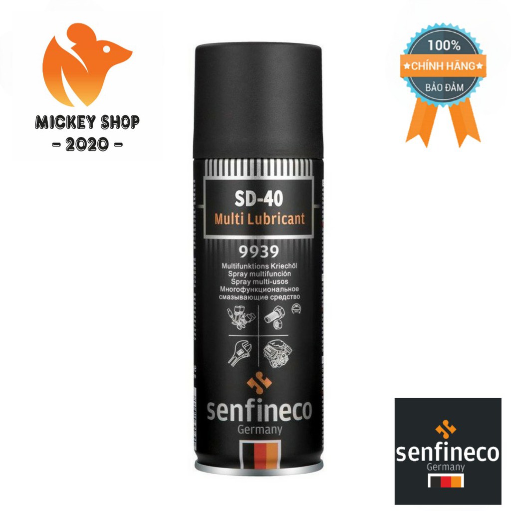 Bôi Trơn, Làm Sạch và Bảo Vệ Bề Mặt Chi Tiết Senfineco 9939 - 200ML SO-40 Multi Lubricant -CHÍNH HÃNG