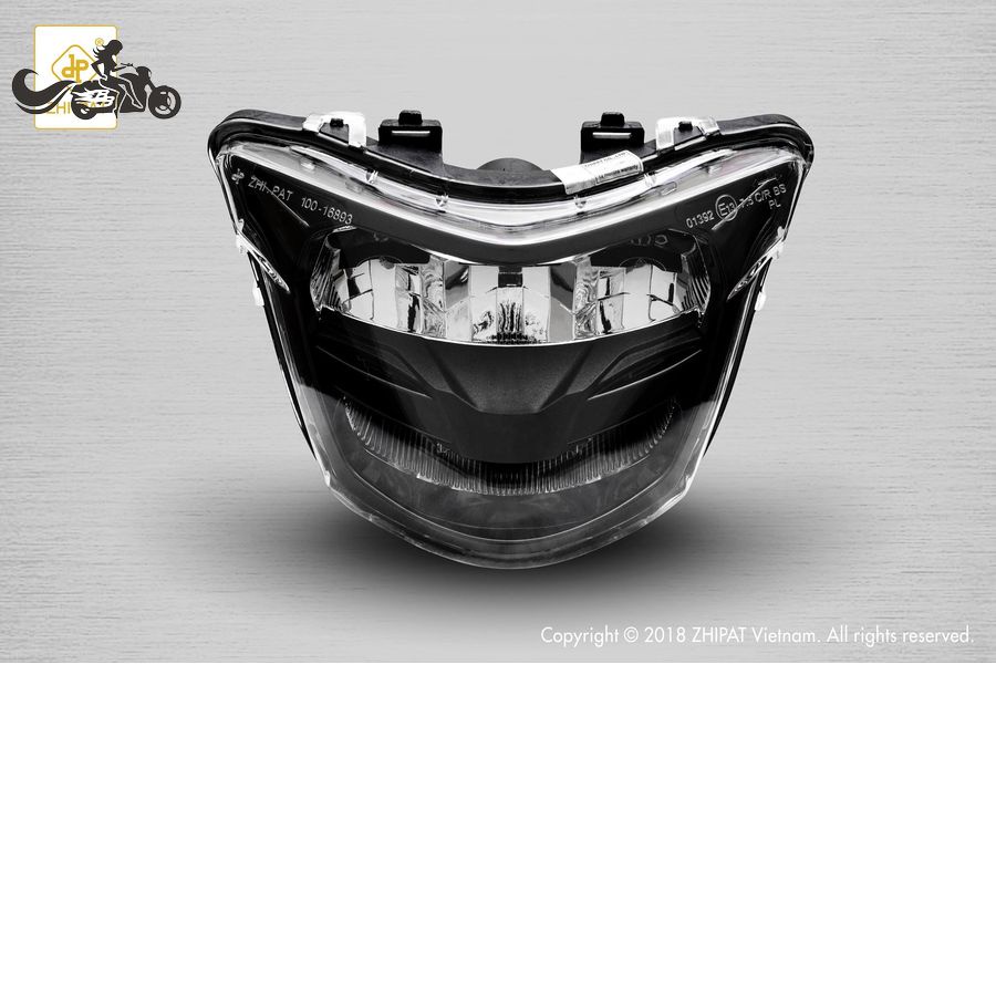 Đèn Pha Led 2 Tầng Xe Exciter 150 Sporty. Hàng Chính Hãng Bảo Hành Zhi.Pat Cao Cấp, Siêu Sáng. Màu Trắng Bạc &amp; Đen Khói