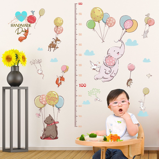 Tranh dán tường đo chiều cao,bảng chữ cái,động vật cho bé -Decal dán tường hình động vật ,bảng chữ cái cho bé