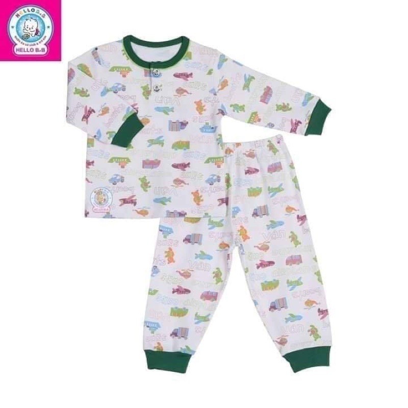 Nhiều màu Bộ bông dài cổ trụ bé trai/bé gái Hello B&B size 1-10 bé 6-35kg HelloBB | ShopHelloBB