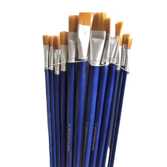 Set 12 cây cọ vẽ đầu dẹt loại to