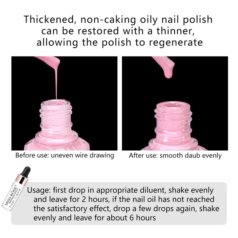 [Hàng mới về] Dung dịch pha loãng mỹ phẩm/ nước sơn móng/phấn phủ/ phấn má hồng/ kẻ mắt thương hiệu Miss Rose | BigBuy360 - bigbuy360.vn