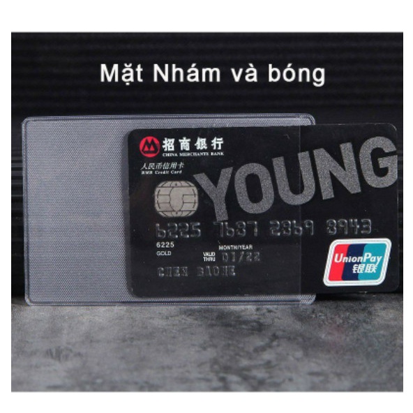 Vỏ bọc bảo vệ thẻ ATM, CCCD-Vỏ bọc thẻ ATM,CCCD 1 mặt dám chống trầy