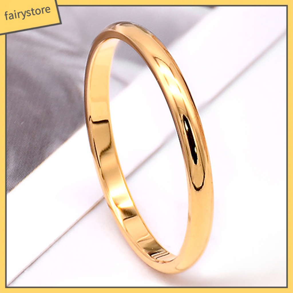 Nhẫn Thép Titan Mạ Bạc Thiết Kế Đơn Giản Thời Trang