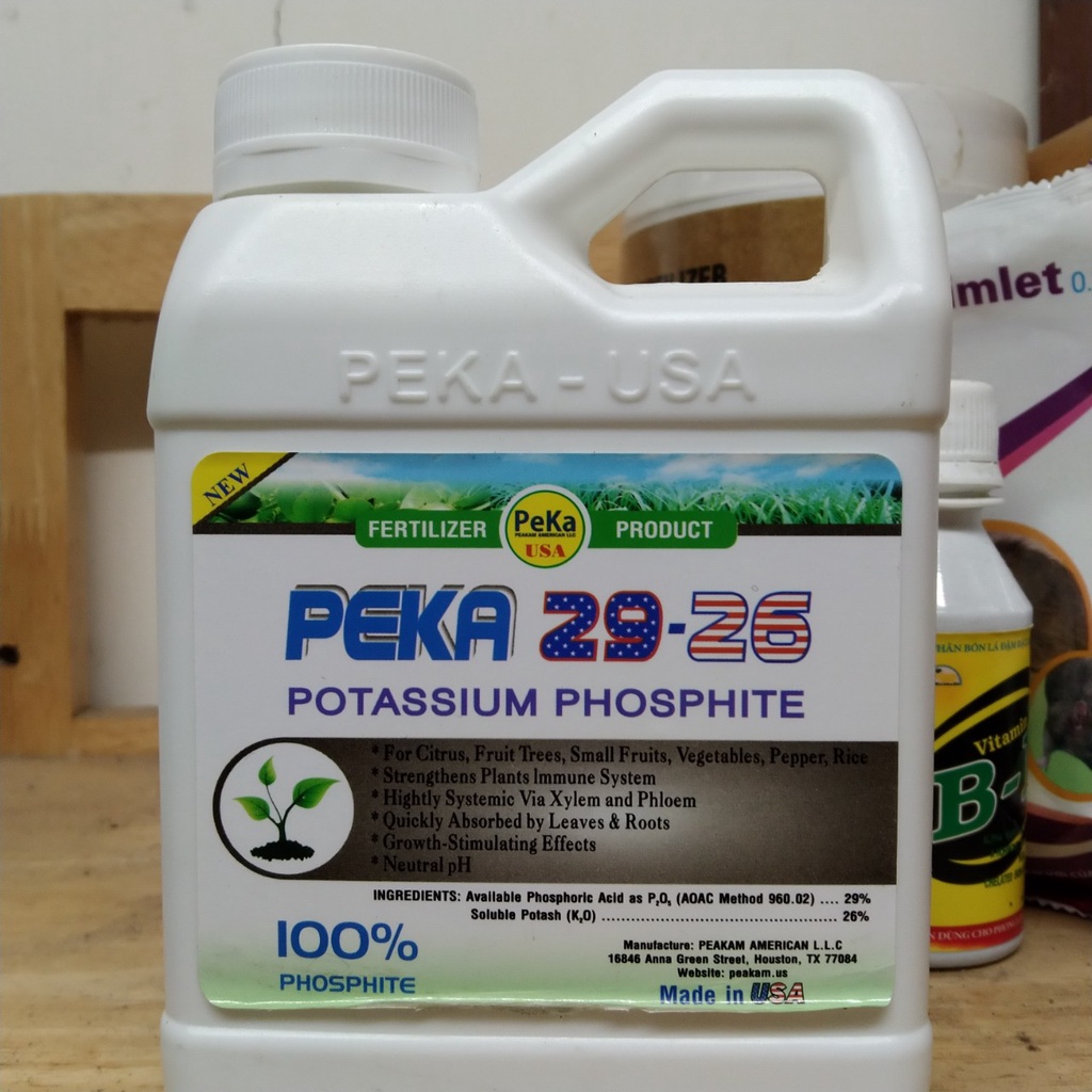 PK PEKA Posstasium phosphite 0-29-26 nhập từ Mỹ can 500ml {agri fos} giúp Kích rễ - Đẻ nhánh - To trái - Chắc hạt