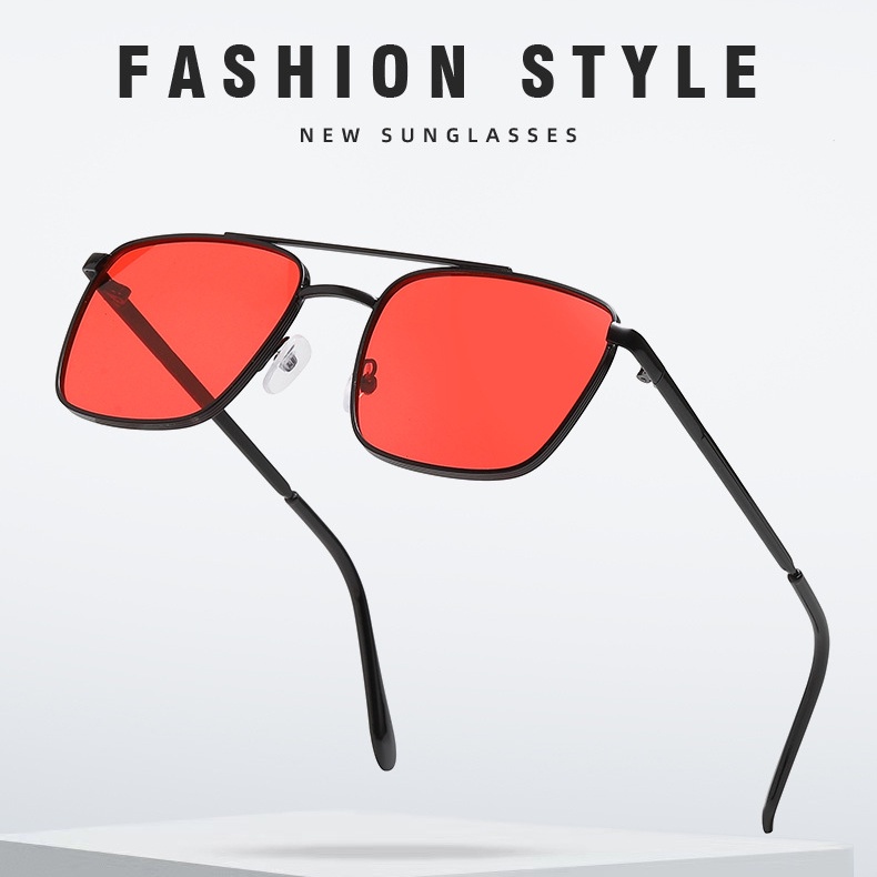 Kính Mát Gọng Kim Loại Màu Sắc Nổi Bật Cho Nam Nữ