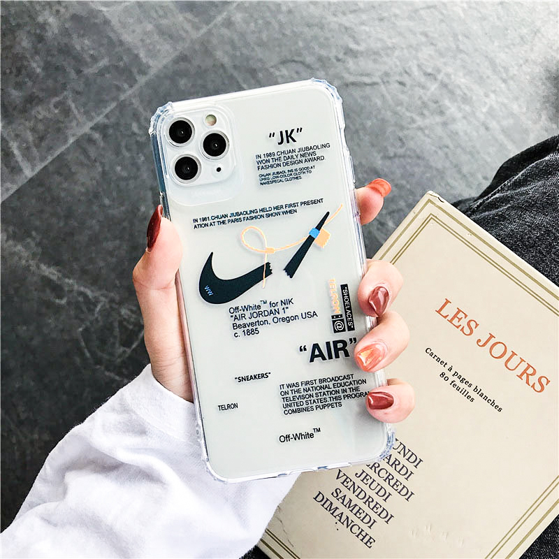 Ốp điện thoại TPU mềm trong suốt họa tiết AJ Nike thời trang cho IPHONE 11 12 PRO MAX 12 MINI 6 6S 7 8 PLUS X XR XS