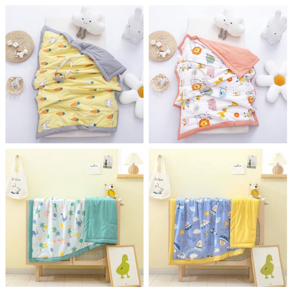[120*150cm] Chăn cotton trần bông mỏng cao cấp cho bé