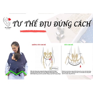 [CẢI TIẾN 2]- Địu vải sling cho bé- trợ lực cột.