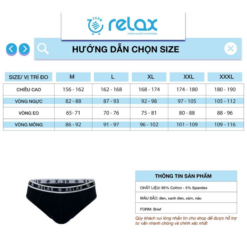 Quần Sịp Đùi nam Thương Hiệu Relax Rltk19