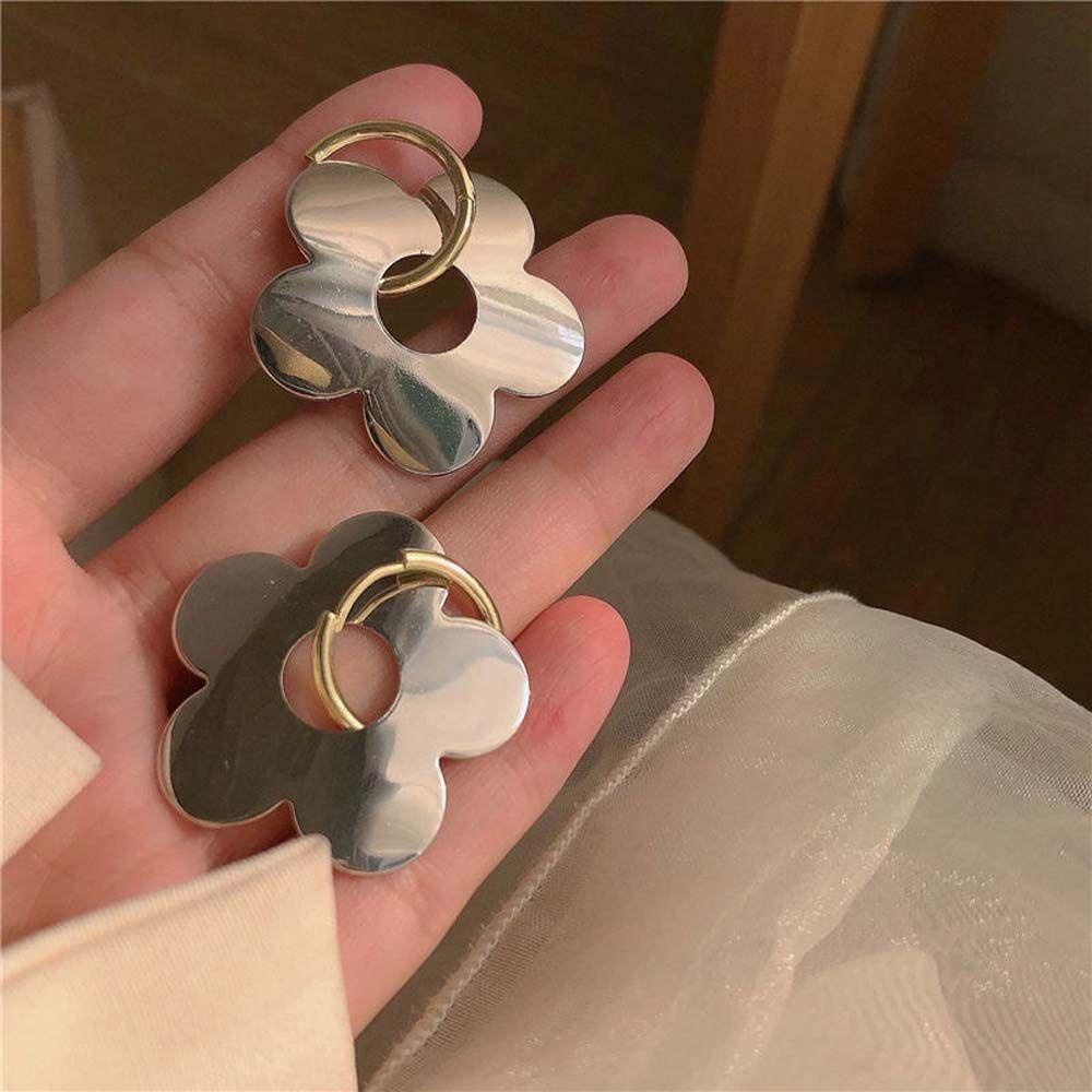 Khuyên Tai Hình Hoa Đính Đá Phong Cách Thời Trang Hàn Quốc Cho Nữ|Khuyên Tai Hình Tròn Đơn Giản Nhiều Màu Sắc