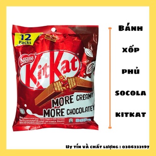 Bánh xốp phủ socola Kitkat gói 12 thanh 204g