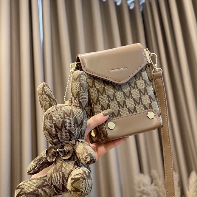 Túi nữ đeo chéo ,sai mini đựng vừa điện thoại (TẶNG KÈM GẤU)