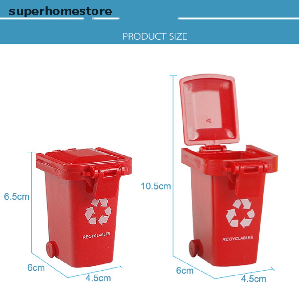 Bộ 4 Thùng Rác Mini Dạng Đẩy Cho Xe Hơi Đồ Chơi Mới